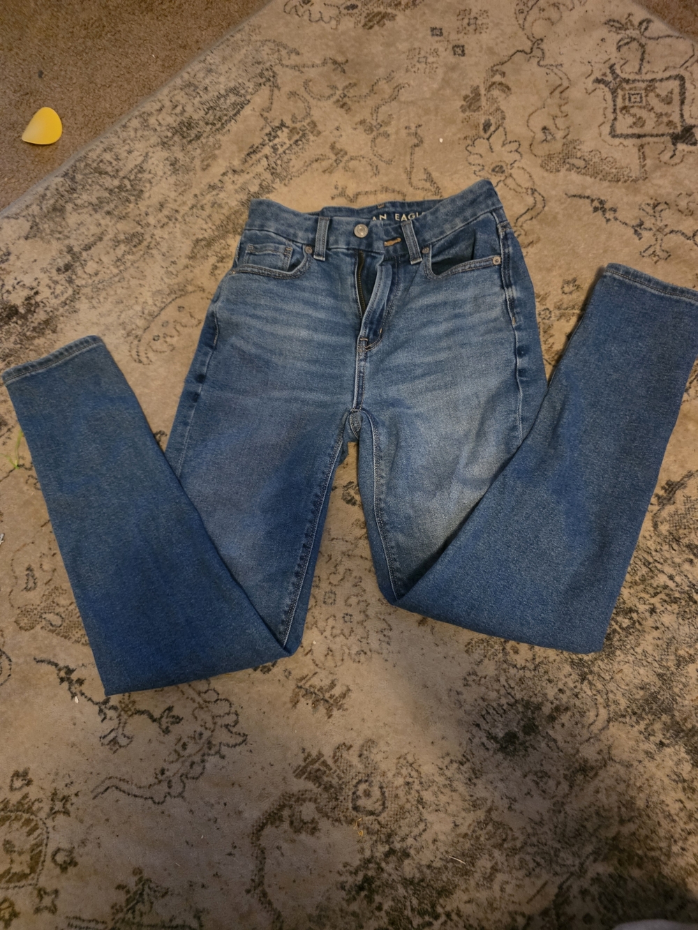 American Eagle Outfitters Dark Blue High-Rise Skinny Jeans